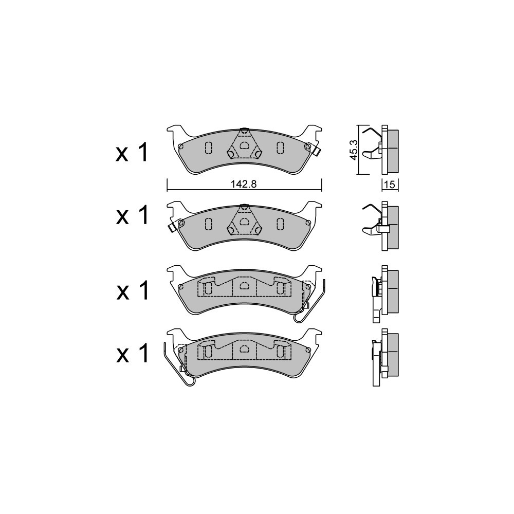 Bremsbeläge GT2i Club Hinten für JEEP Grand Cherokee I (ZJ) 5.2 i 4x4 (ZJ) 215cv 1991-09-01-1999-04-01 - GT-PC5430 - 3666618586564
