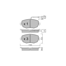 Plaquettes de frein GT2i Club Avant pour LANCIA Ypsilon I (843_) 3.0 V6 (841AXC1101) 215cv 2003-10-01-2011-12-01