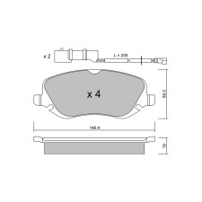 Plaquettes de frein GT2i Club Avant pour LANCIA Thesis (841_) 3.2 V6 230cv 2002-07-01-2009-07-01