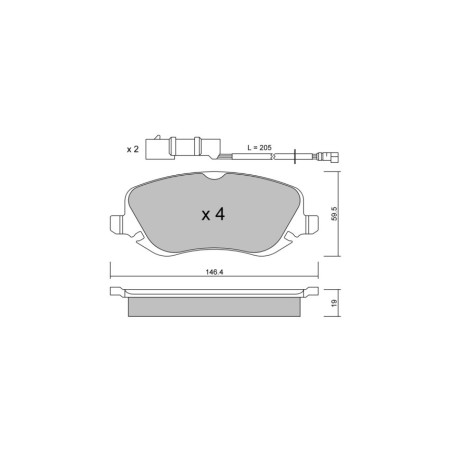 Plaquettes de frein GT2i Club Avant pour LANCIA Thesis (841_) 3.2 V6 230cv 2002-07-01-2009-07-01