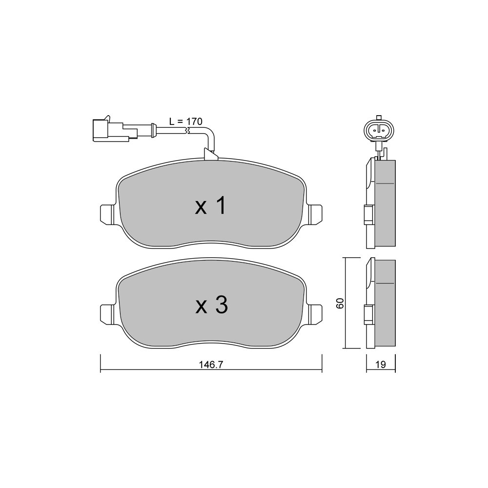 Bremsbeläge GT2i Club Avant für FIAT Croma II (194_) 2.0 HDi 109cv 2005-06-01-2011-12-01 - GT-PC5461 - 3666618586618