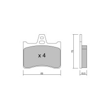 Plaquettes de frein GT2i Club Arrière pour CITROEN XM II Break (Y4) 3.0 V6 191cv 1994-05-01-2000-10-01