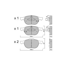Pastiglie freno anteriori GT2i Club per FORD Focus III Electric 122cv 2010-07-01-2020-02-01