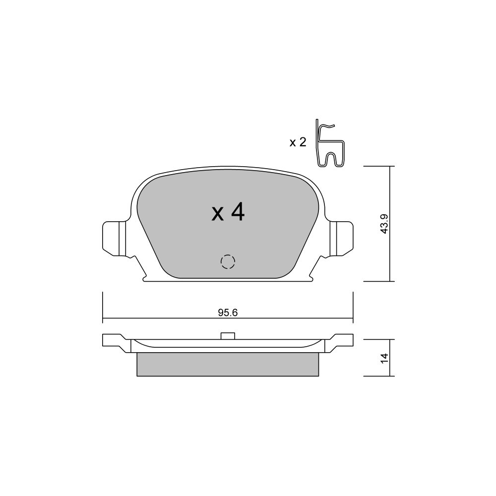 Pastiglie freno posteriori GT2i Club per OPEL Corsa C (X01) 1.8 (R97) 126cv 2000-09-01-2009-12-01 - GT-PC5570 - 3666618586717