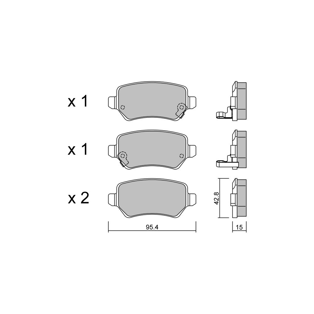 GT2i Club Rear brake pads for KIA Venga (YN) 1.6 GT 204cv 2010-02-01-2019-03-01 - GT-PC5580 - 3666618586724