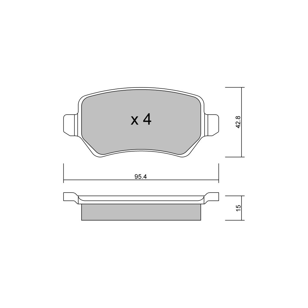 Bremsbeläge GT2i Club Hinten für OPEL Astra H SW (A04) 2.0 Turbo (L48) 241cv 2004-08-01-2014-05-01 - GT-PC5581 - 3666618586731