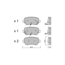 GT2i Club Rear brake pads for KIA Ceed II (JD) 1.6 GT 204cv 2012-05-01-