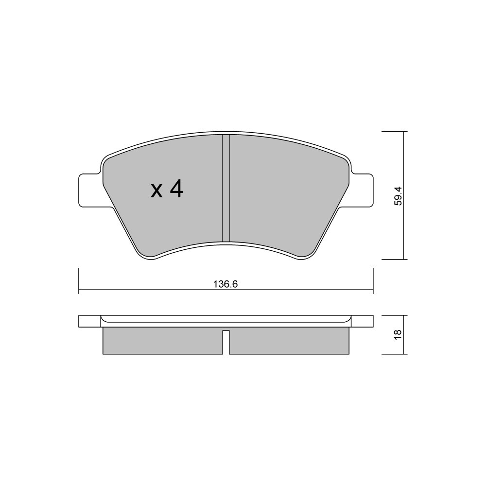 GT2i Club Front brake pads for RENAULT Grand Scenic II (JM0/1_) 2.0 164cv 2004-04-01- - GT-PC5600 - 3666618586762