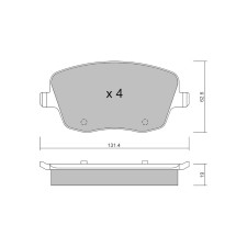 Pastiglie freno anteriori GT2i Club per VOLKSWAGEN Polo V (9N_) 1.8 GTi Cup Edition 180cv 2001-10-01-2012-01-01