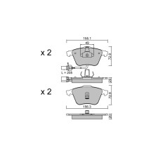 Plaquettes de frein GT2i Club Avant pour AUDI A6 II Avant (4B5, C5) 2.7 quattro 255cv 1997-12-01-2005-01-01