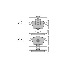 Plaquettes de frein GT2i Club Avant pour FORD Focus 2.5i 20V Turbo ST 2004-12 - Etriers de frein Ate 