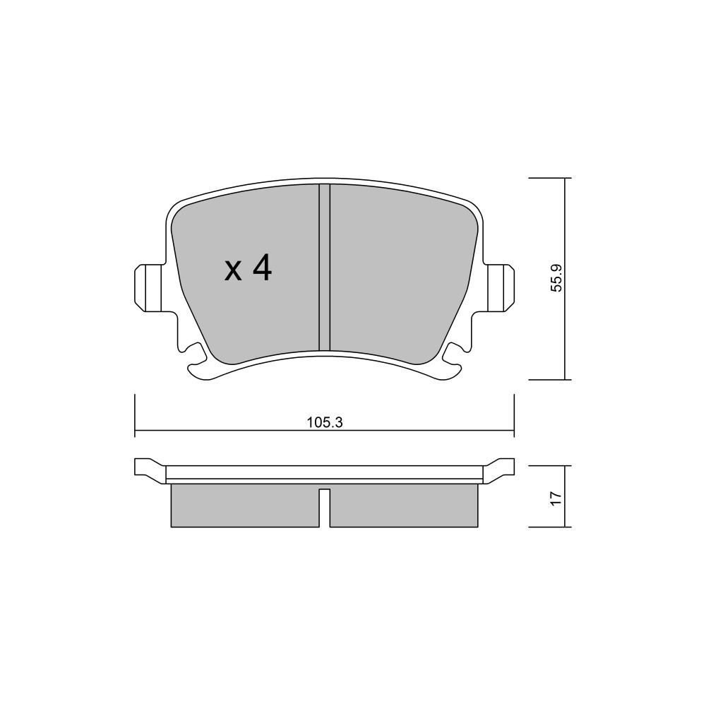 Plaquettes de frein GT2i Club Arrière pour VOLKSWAGEN Golf V 3.2i V6 R32 2003-09 - Etriers de frein Trw  - GT-PC5690 - 3661768394717