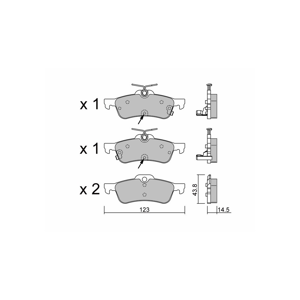 Plaquettes de frein GT2i Club Arrière pour HONDA Civic IX Tourer (FK) 2.0 i-VTEC Type R (FK2) 310cv 2014-01-01-2016-12-01 - GT-PC5722 - 3666618586915