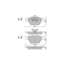 Plaquettes de frein GT2i Club Avant pour BMW 3 V Cabrio (E93) 540 i 306cv 2006-05-01-2013-12-01