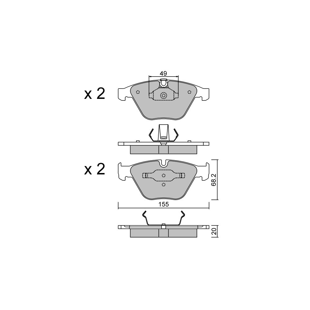 Pastiglie freno anteriori GT2i Club per BMW Serie 1 (E81-E82-E87-E88) M 2004-13 - Pinze freno Ate  - GT-PC5740 - 3661768238080