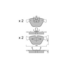 GT2i Club Front brake pads for BMW X1 I (E84) sDrive 35 is 340cv 2009-03-01-2015-06-01