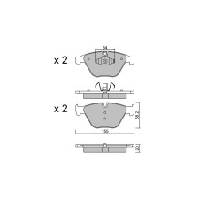 Pastiglie freno anteriori GT2i Club per BMW Serie 3 (E90-E91-E92-E93) 330i, 330d, 335i, 335d 2005-11 - Pinze freno Ate 