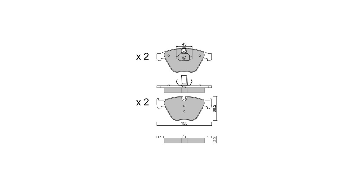 GT2i Club Front brake pads for BMW X1 I (E84) sDrive 35 is 340cv 2009-03-01-2015-06-01