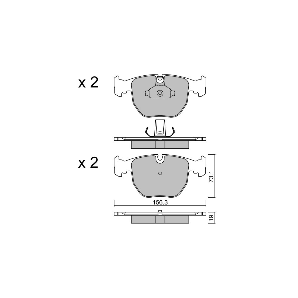 GT2i Club Front brake pads for BMW Serie 5 (E39) M5 5.0i V8 313 hp 1995-03 - Brake calipers Ate  - GT-PC5750 - 3666618586991