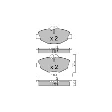 Pastiglie freno anteriori GT2i Club per MERCEDES BENZ Classe E III T-Model (S211) E 350 CGI 293cv 2003-03-01-2009-07-01