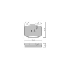 Pastiglie freno posteriori GT2i Club per MASERATI Quattroporte V 4.2 406cv 2004-03-01-