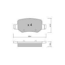 Pastiglie freno posteriori GT2i Club per MERCEDES BENZ Classe A II (W169) A 190 Twin Engine 251cv 2004-09-01-2012-06-01