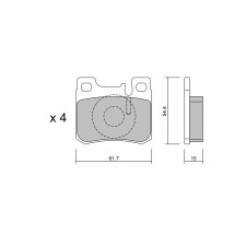 GT2i Club Rear brake pads for MERCEDES BENZ Classe C I (W202) 55 AMG (171.473) 361cv 1993-03-01-2000-05-01