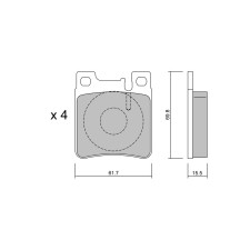 Pastiglie freno posteriori GT2i Club per MERCEDES BENZ CLK II (C209) 55 AMG 476cv 2002-06-01-2009-05-01