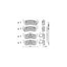 GT2i Club Rear brake pads for MERCEDES BENZ Classe M I (W163) G 350 d (463.348) 245cv 1998-02-01-2005-06-01