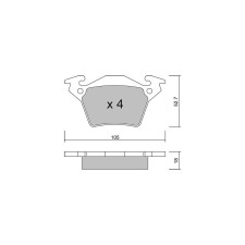 Pastiglie freno posteriori GT2i Club per MERCEDES BENZ Classe V I (638/2) 3.0 (639.711, 639.811) 191cv 1996-09-01-2003-07-01