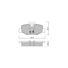 Pastiglie freno posteriori GT2i Club per MERCEDES BENZ Viano (W639) 3.5 (639.811, 639.813, 639.815) 259cv 2003-09-01-