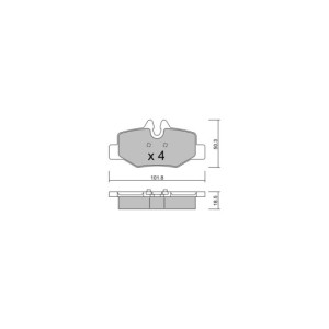 Pastiglie freno posteriori GT2i Club per MERCEDES BENZ Viano (W639) 3.5 (639.811, 639.813, 639.815) 259cv 2003-09-01-