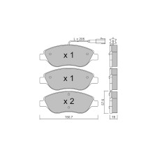 Bremsbeläge GT2i Club Avant für FIAT Bravo II (198_) 2.4 20V (192_XD1A, 192AXD12) 170cv 2006-11-01-