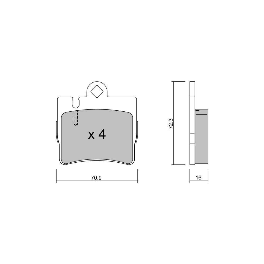 Pastiglie freno posteriori GT2i Club per MERCEDES BENZ Classe S V (W220) 4.2 4x4 396cv 1998-10-01-2005-08-01 - GT-PC6130 - 3666618587257