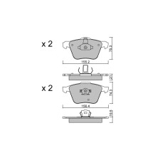 Pastiglie freno anteriori GT2i Club per VOLVO XC90 I (275) V8 AWD 320cv 2002-06-01-2014-12-01