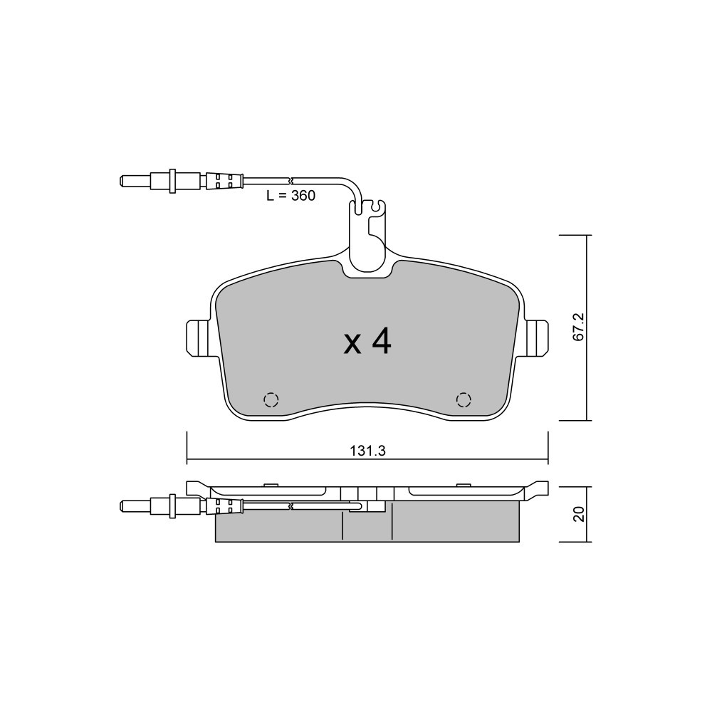 Bremsbeläge GT2i Club Avant für PEUGEOT 407 (6D_) 3.0 V6 211cv 2004-03-01- - GT-PC6160 - 3666618587295
