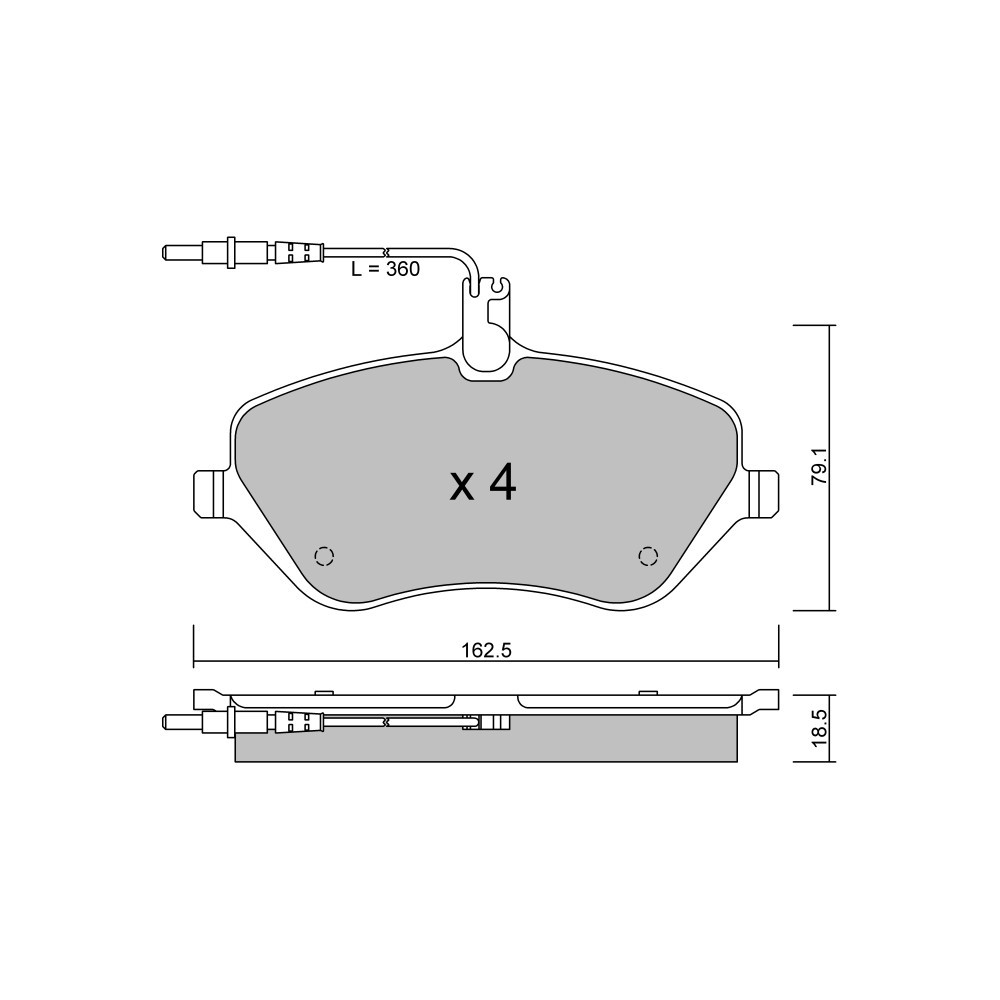 GT2i Club Front brake pads for PEUGEOT 407 (6D_) 3.0 211cv 2004-03-01- - GT-PC6170 - 3666618587301