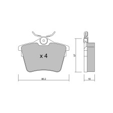 GT2i Club Rear brake pads for PEUGEOT 407 Coupe (6C_) 3.0 HDi 241cv 2005-10-01-