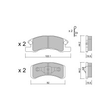 Plaquettes de frein GT2i Club Avant pour MITSUBISHI Mirage VI / Space Star Hatchback (A0_A) 1.0 VTEC (FK6) 130cv 2012-01-01-