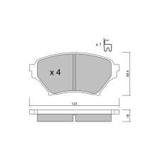 Bremsbeläge GT2i Club Avant für MAZDA MX-5 II (NB) 1.6i 16V, 1.8i 16V 1998-05 - Bremssättel Sumitomo