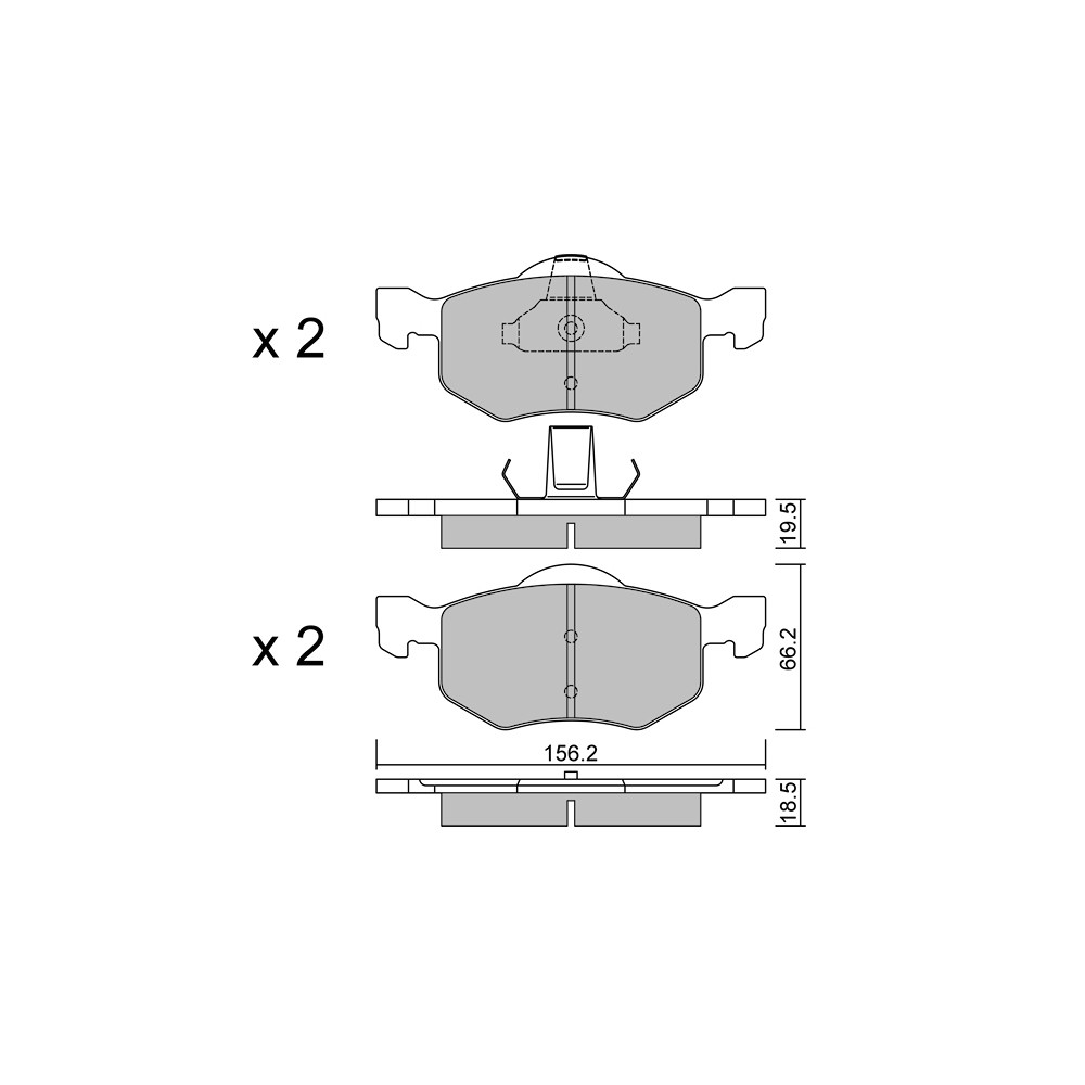 GT2i Club Front brake pads for MAZDA Tribute (EP) I 3.7 320cv 2000-03-01-2008-05-01 - GT-PC6250 - 3666618587356