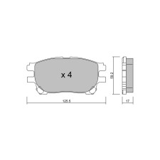 Pastiglie freno anteriori GT2i Club per TOYOTA Previa II (_R3_)/ Estima/ Tarago 3.0 (MCR30W) 221cv 2000-02-01-2006-02-01