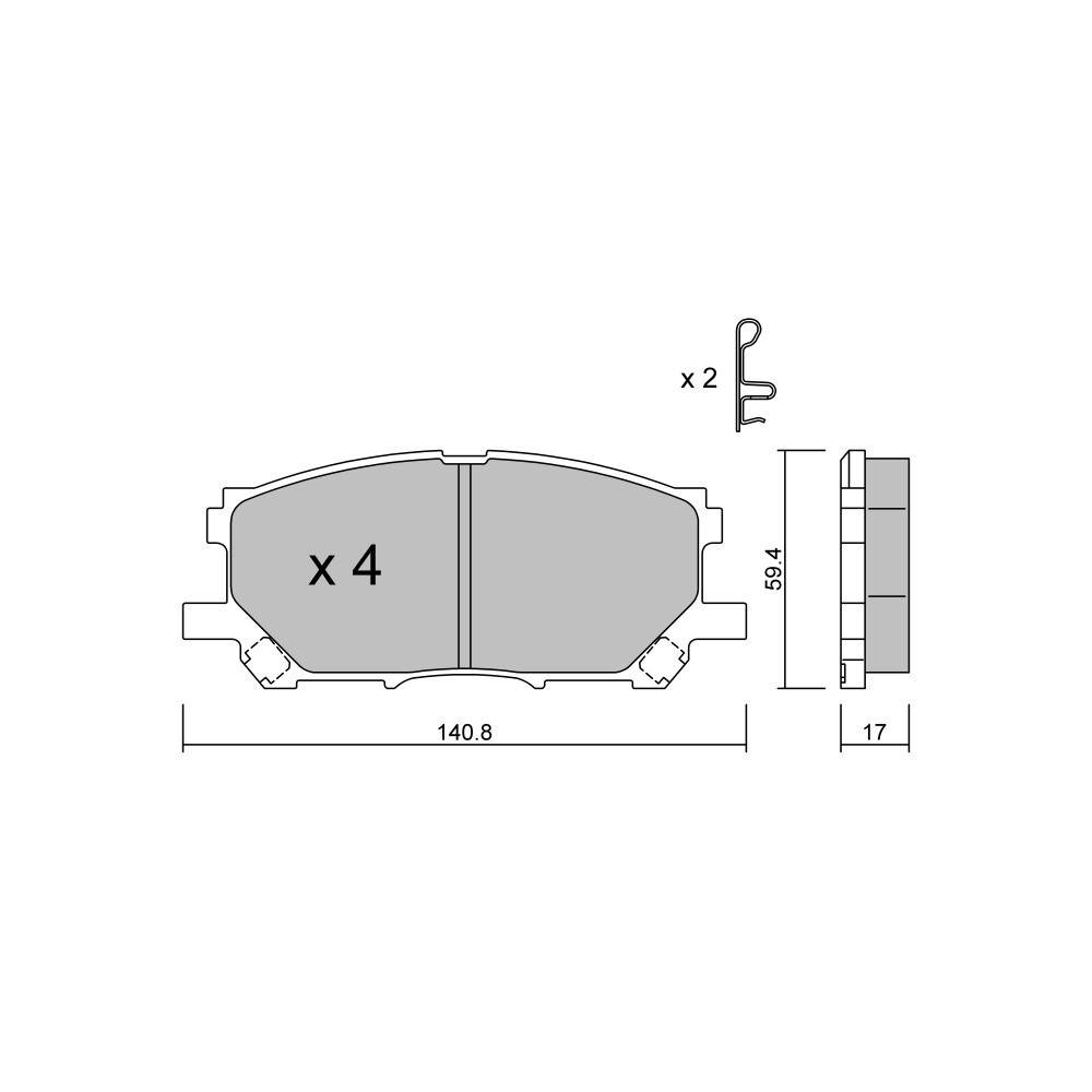 Pastiglie freno anteriori GT2i Club per LEXUS RX II (_U3_) 350 AWD (GSU35_) 277cv 2003-04-01-2008-12-01 - GT-PC6340 - 3666618587417