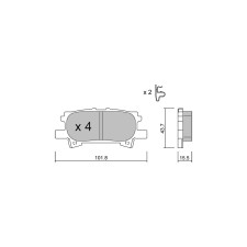 Pastiglie freno posteriori GT2i Club per LEXUS RX II (_U3_) 350 AWD (GSU35_) 277cv 2003-04-01-2008-12-01