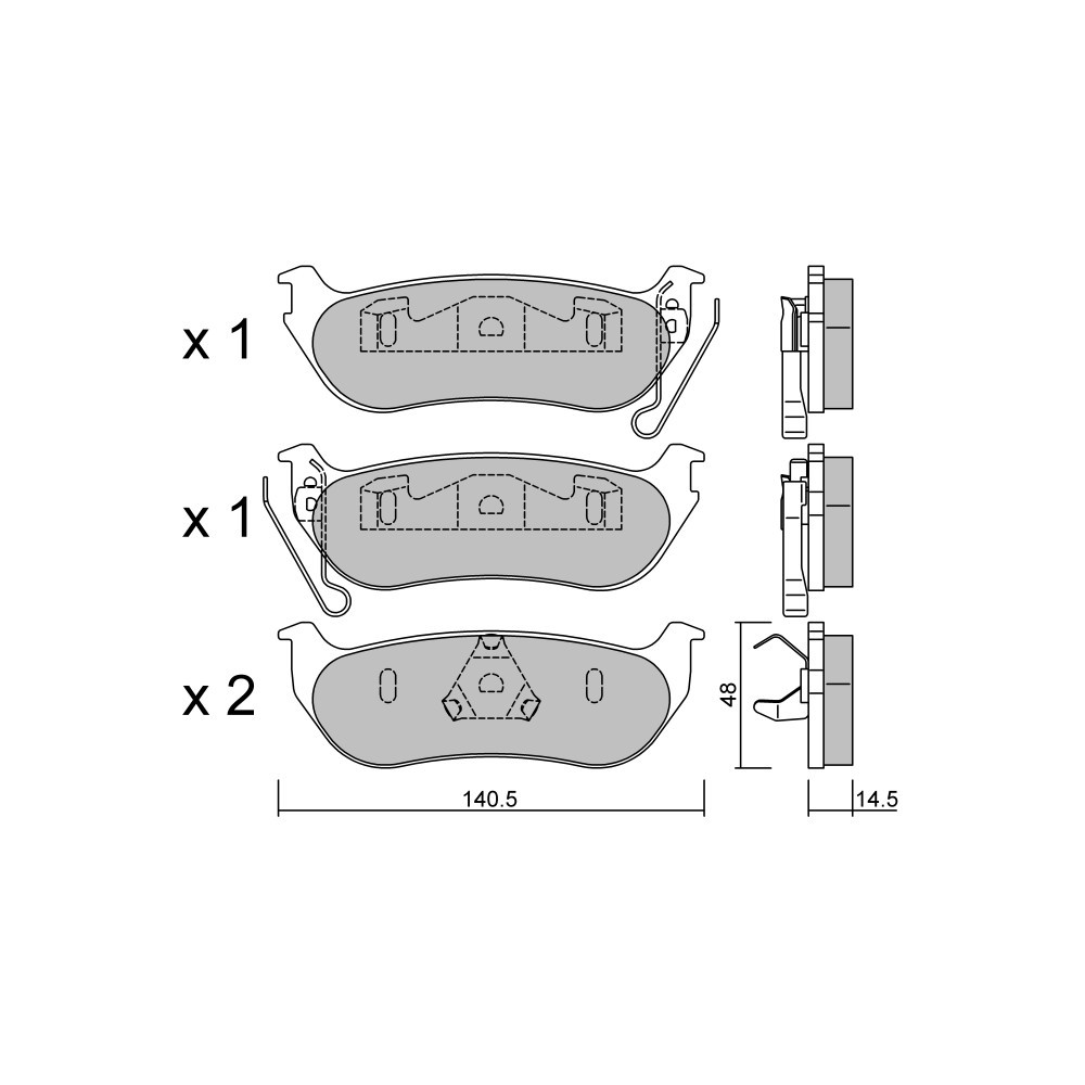 Pastiglie freno posteriori GT2i Club per JEEP Cherokee III (KJ)/ Liberty 3.7 4x4 214cv 2001-03-01-2008-01-01 - GT-PC6430 - 3666618587448
