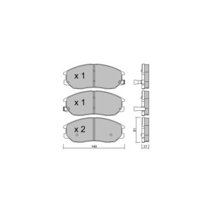 GT2i Club Front brake pads for KIA Opirus (GH)/ Amanti 3.8 V6 267cv 2003-06-01-2012-10-01
