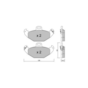 Pastiglie freno posteriori GT2i Club per RENAULT Laguna I (B56_, 556_) 3.0 24V (K56V) 191cv 1993-11-01-2002-08-01