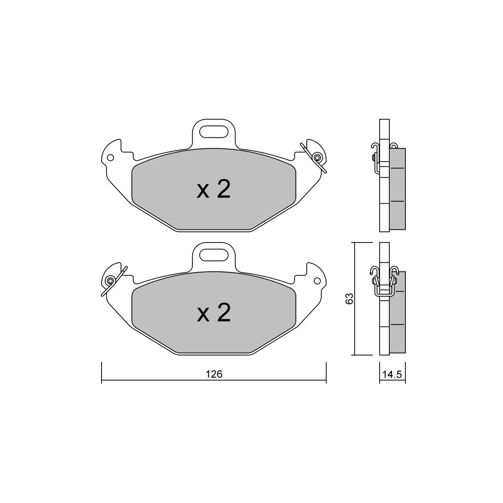 Plaquettes de frein GT2i Club Arrière pour RENAULT Laguna I (B56_, 556_) 3.0 24V (K56V) 191cv 1993-11-01-2002-08-01 - GT-PC6500 - 3666618587509