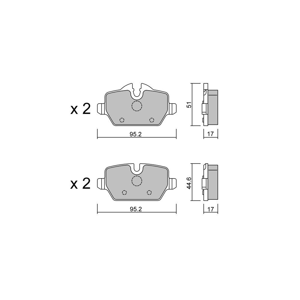 Pastiglie freno posteriori GT2i Club per BMW Serie 1 (E81-E82-E87-E88) 116i, 116d, 118i, 118d 2004-13 - Pinze freno Trw  - GT-PC6570 - 3666618587554