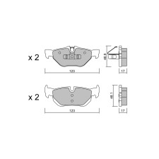 Plaquettes de frein GT2i Club Arrière pour BMW Serie 3 (E90-E91-E92-E93) 330i, 330d, 335i, 335d 2005-11 - Etriers de frein Ate 